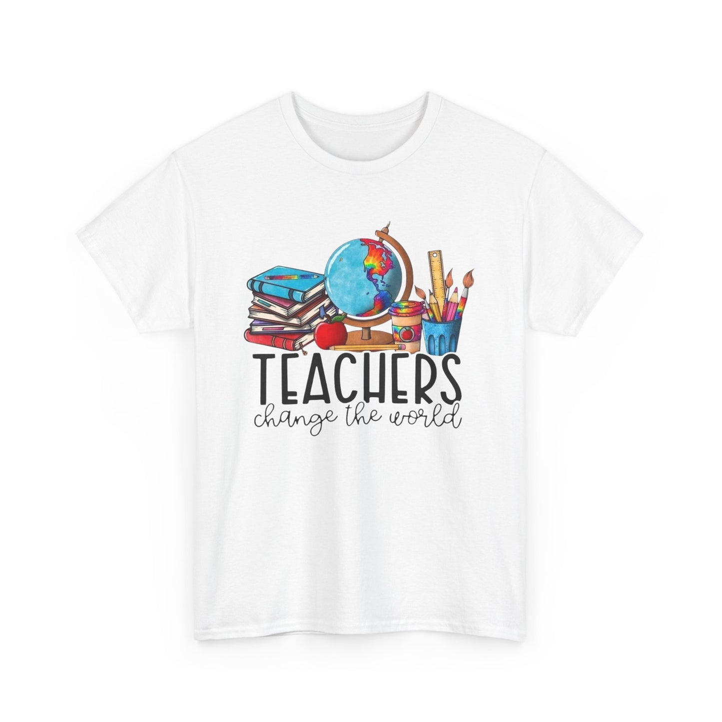 Teachers Change the World Tee - Unisex Cotton Shirt, Gift for Teachers, School Spirit, Back to School, Appreciation