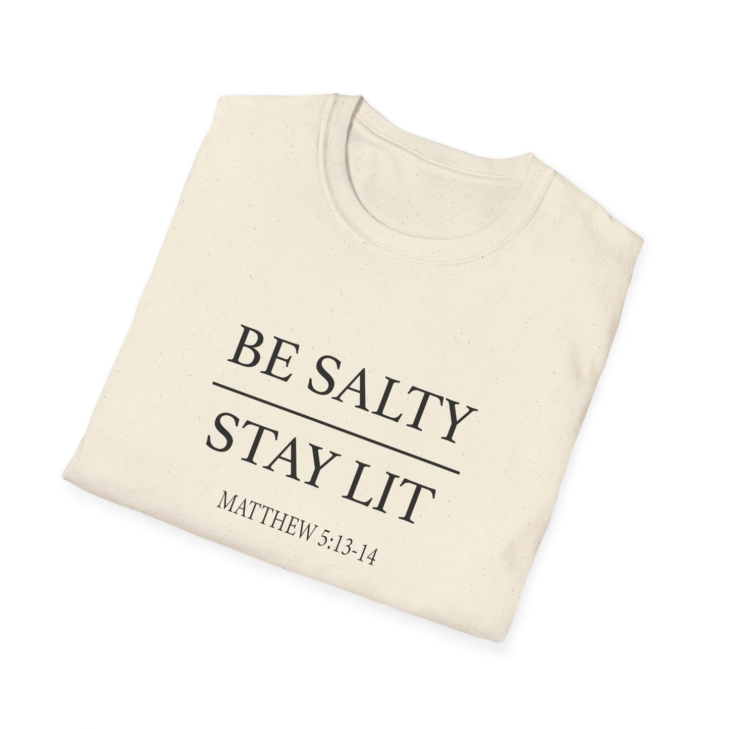 Unisex Softstyle T-Shirt with Inspirational Quote - Inspirational Gift for Friends, Casual Outfit, Everyday Wear, Matthew 5:13-14