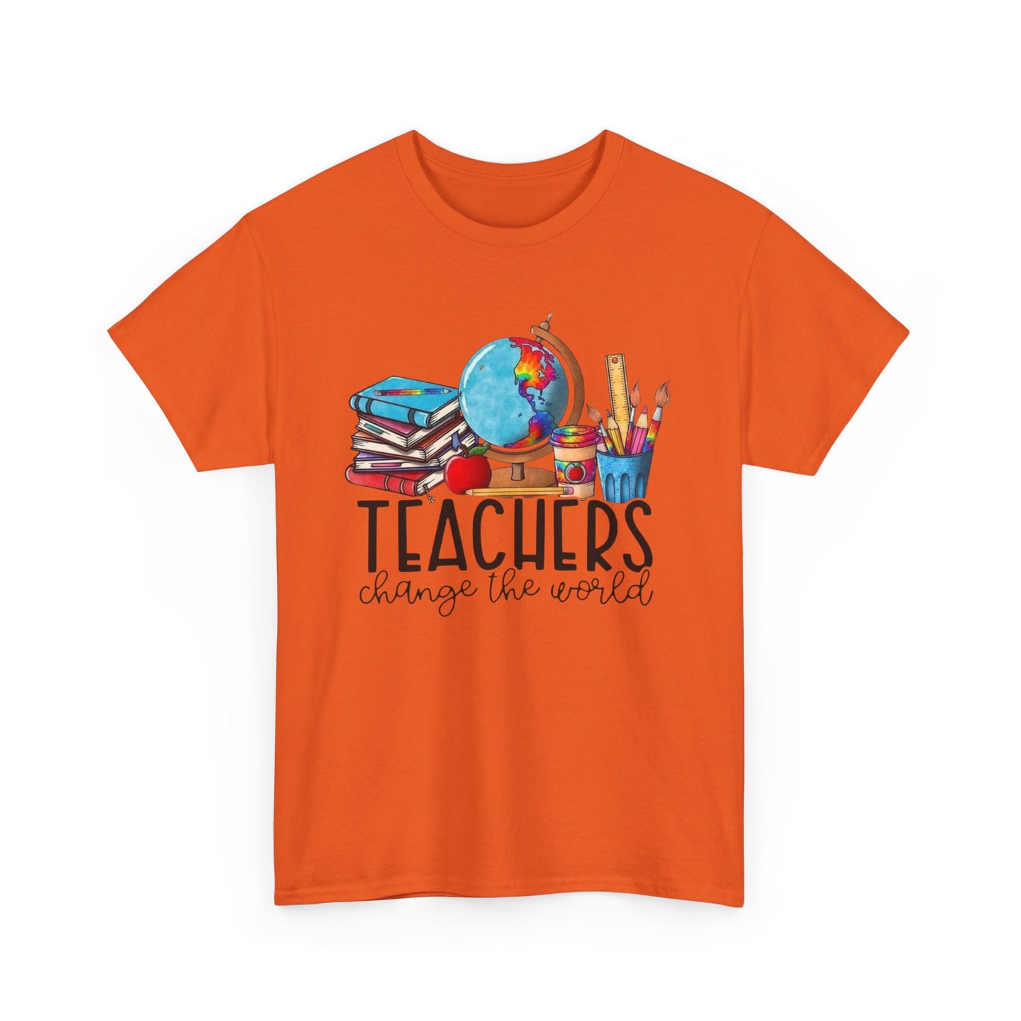Teachers Change the World Tee - Unisex Cotton Shirt, Gift for Teachers, School Spirit, Back to School, Appreciation