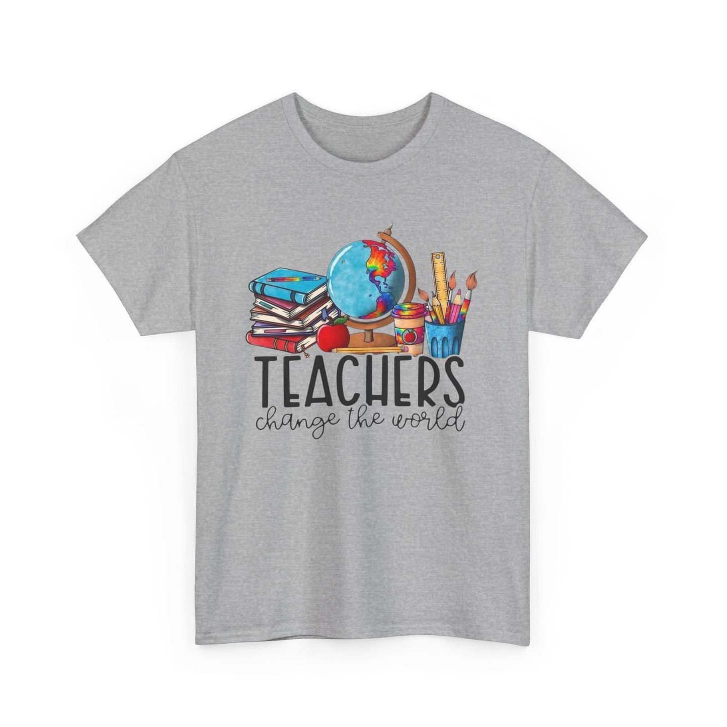 Teachers Change the World Tee - Unisex Cotton Shirt, Gift for Teachers, School Spirit, Back to School, Appreciation