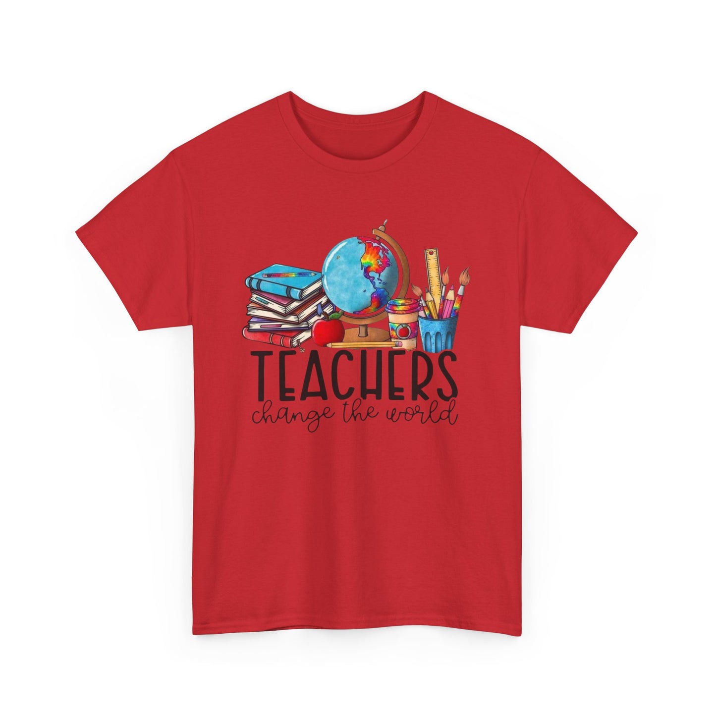 Teachers Change the World Tee - Unisex Cotton Shirt, Gift for Teachers, School Spirit, Back to School, Appreciation