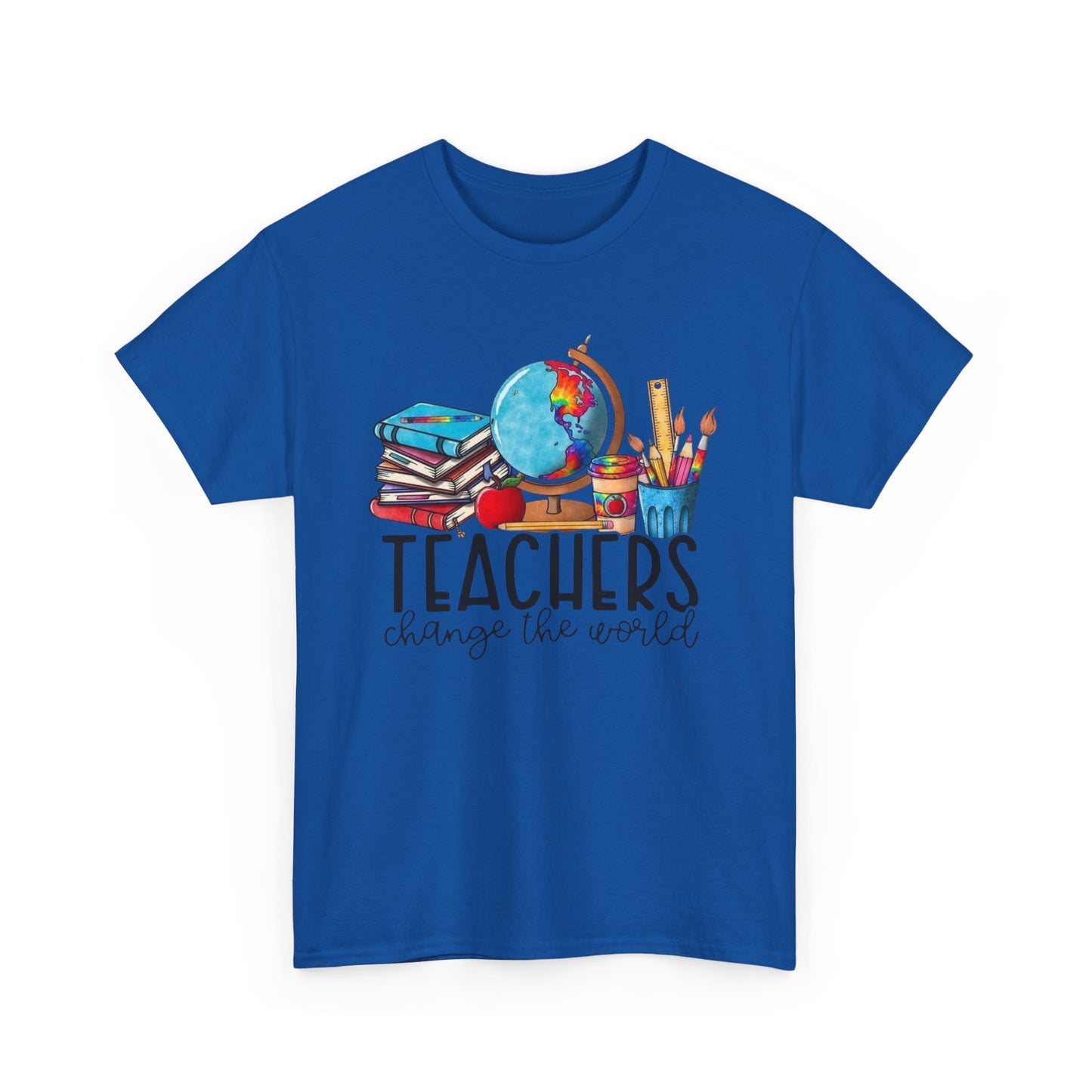 Teachers Change the World Tee - Unisex Cotton Shirt, Gift for Teachers, School Spirit, Back to School, Appreciation