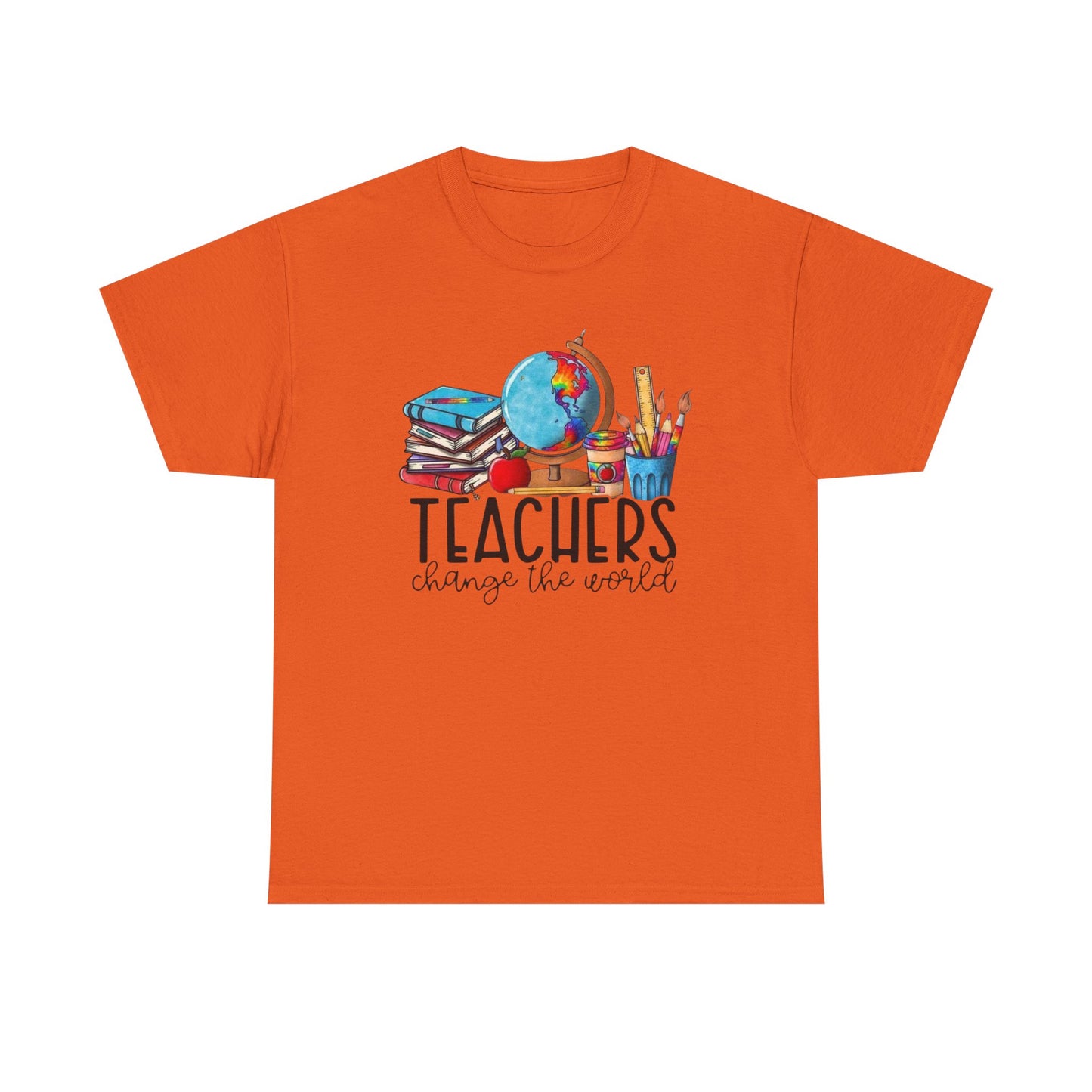 Teachers Change the World Tee - Unisex Cotton Shirt, Gift for Teachers, School Spirit, Back to School, Appreciation