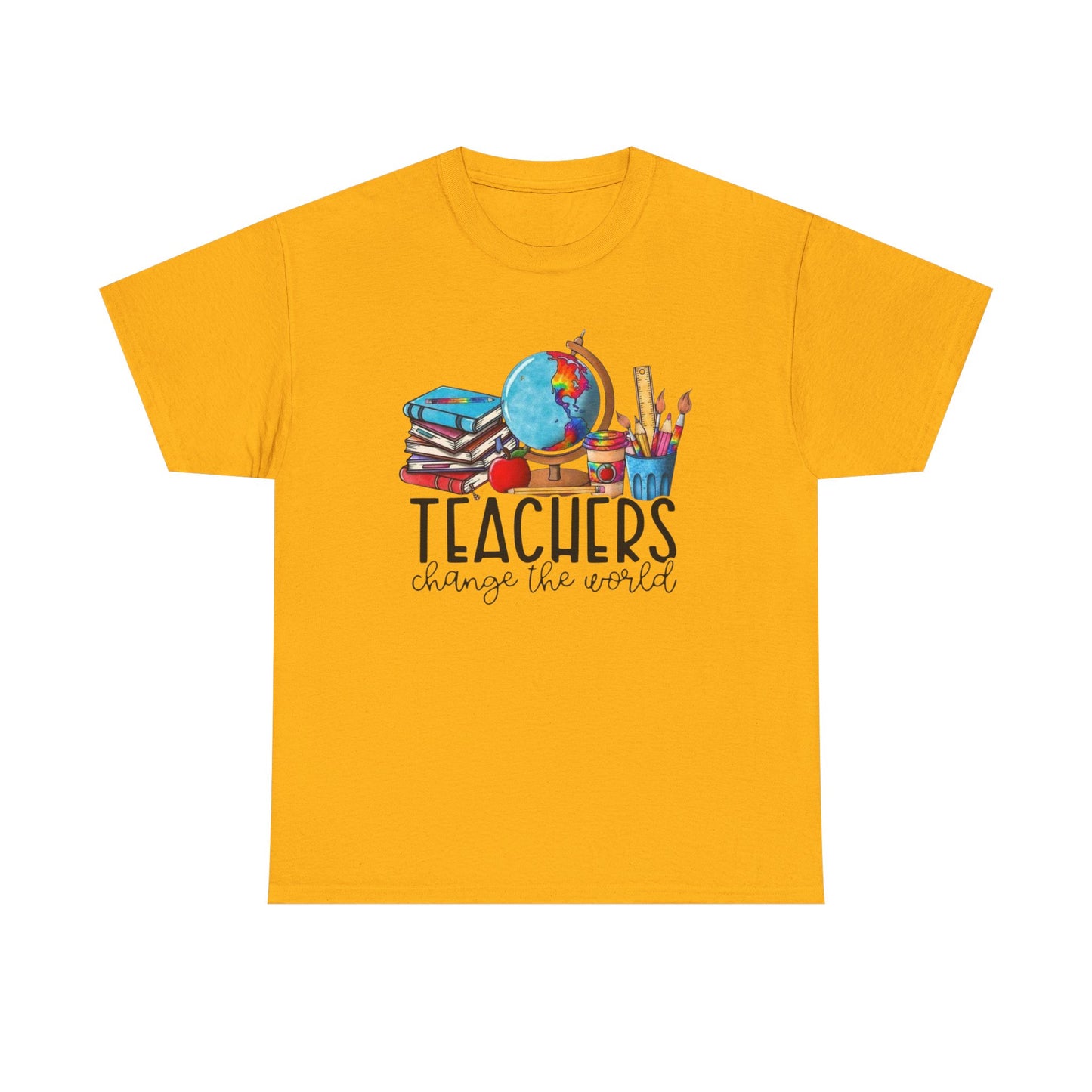 Teachers Change the World Tee - Unisex Cotton Shirt, Gift for Teachers, School Spirit, Back to School, Appreciation