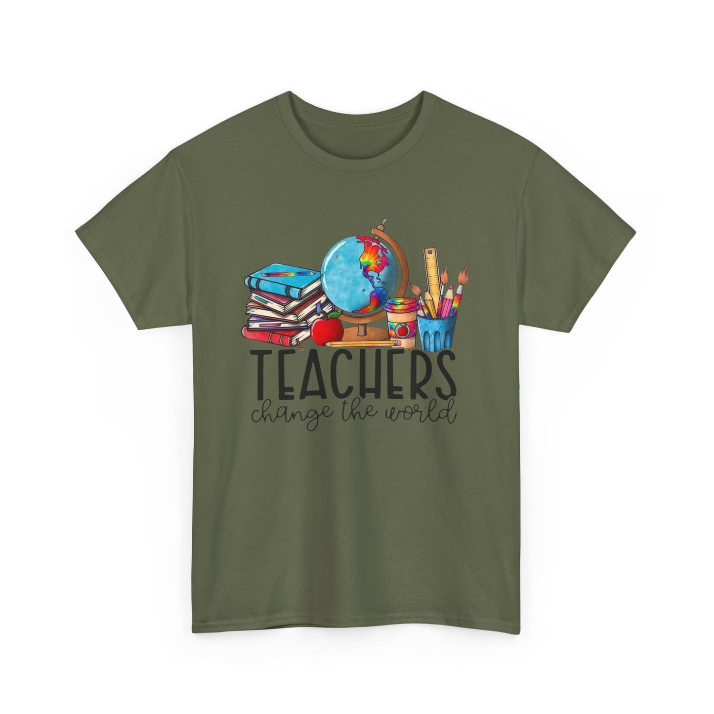 Teachers Change the World Tee - Unisex Cotton Shirt, Gift for Teachers, School Spirit, Back to School, Appreciation