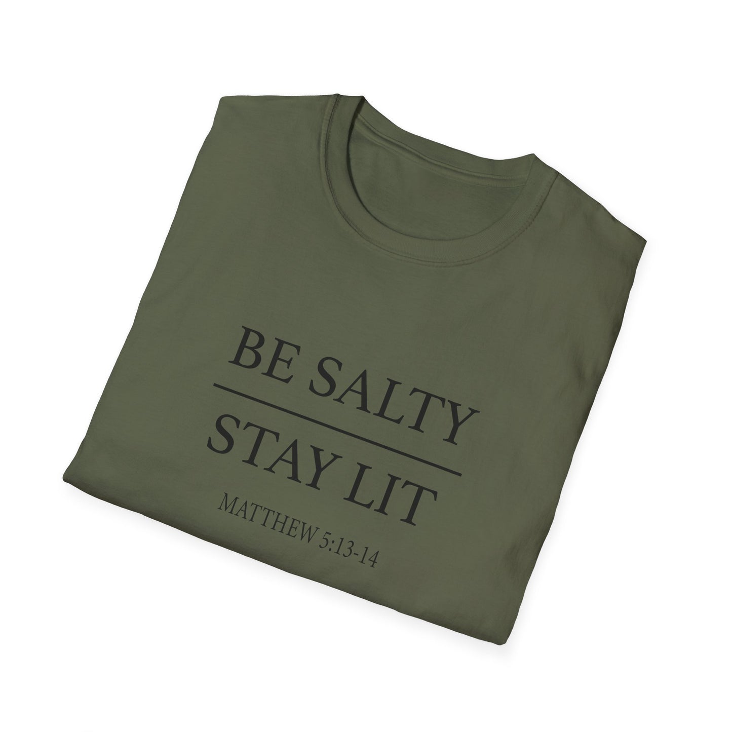 Unisex Softstyle T-Shirt with Inspirational Quote - Inspirational Gift for Friends, Casual Outfit, Everyday Wear, Matthew 5:13-14