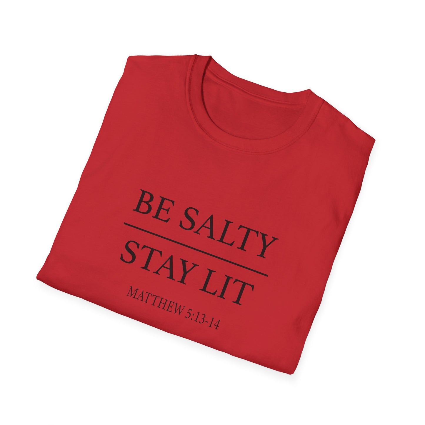 Unisex Softstyle T-Shirt with Inspirational Quote - Inspirational Gift for Friends, Casual Outfit, Everyday Wear, Matthew 5:13-14