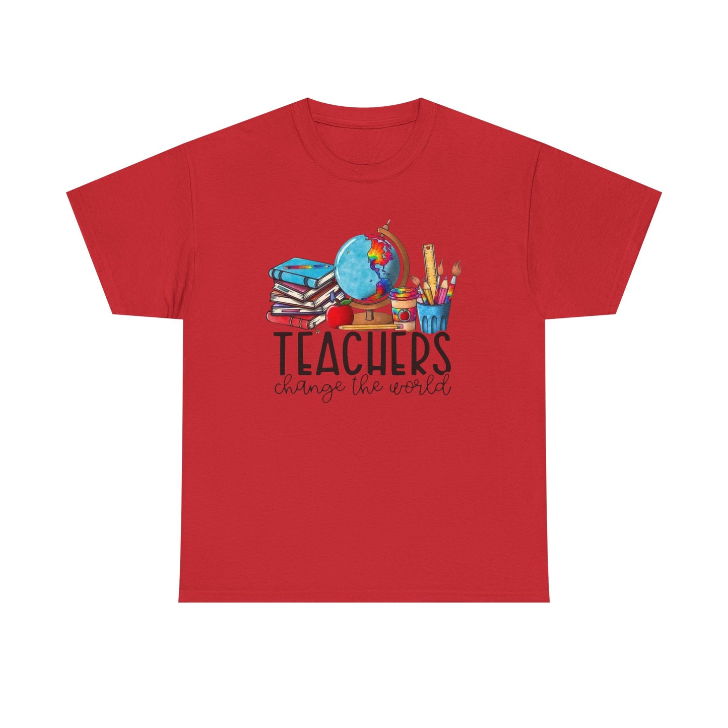 Teachers Change the World Tee - Unisex Cotton Shirt, Gift for Teachers, School Spirit, Back to School, Appreciation