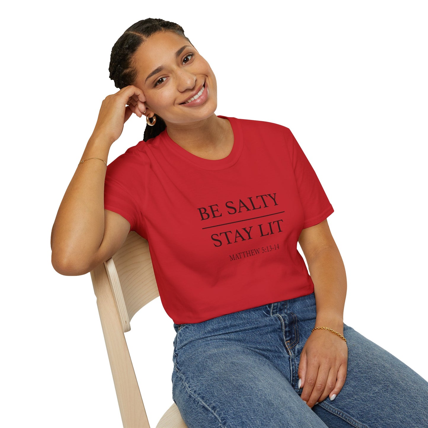 Unisex Softstyle T-Shirt with Inspirational Quote - Inspirational Gift for Friends, Casual Outfit, Everyday Wear, Matthew 5:13-14