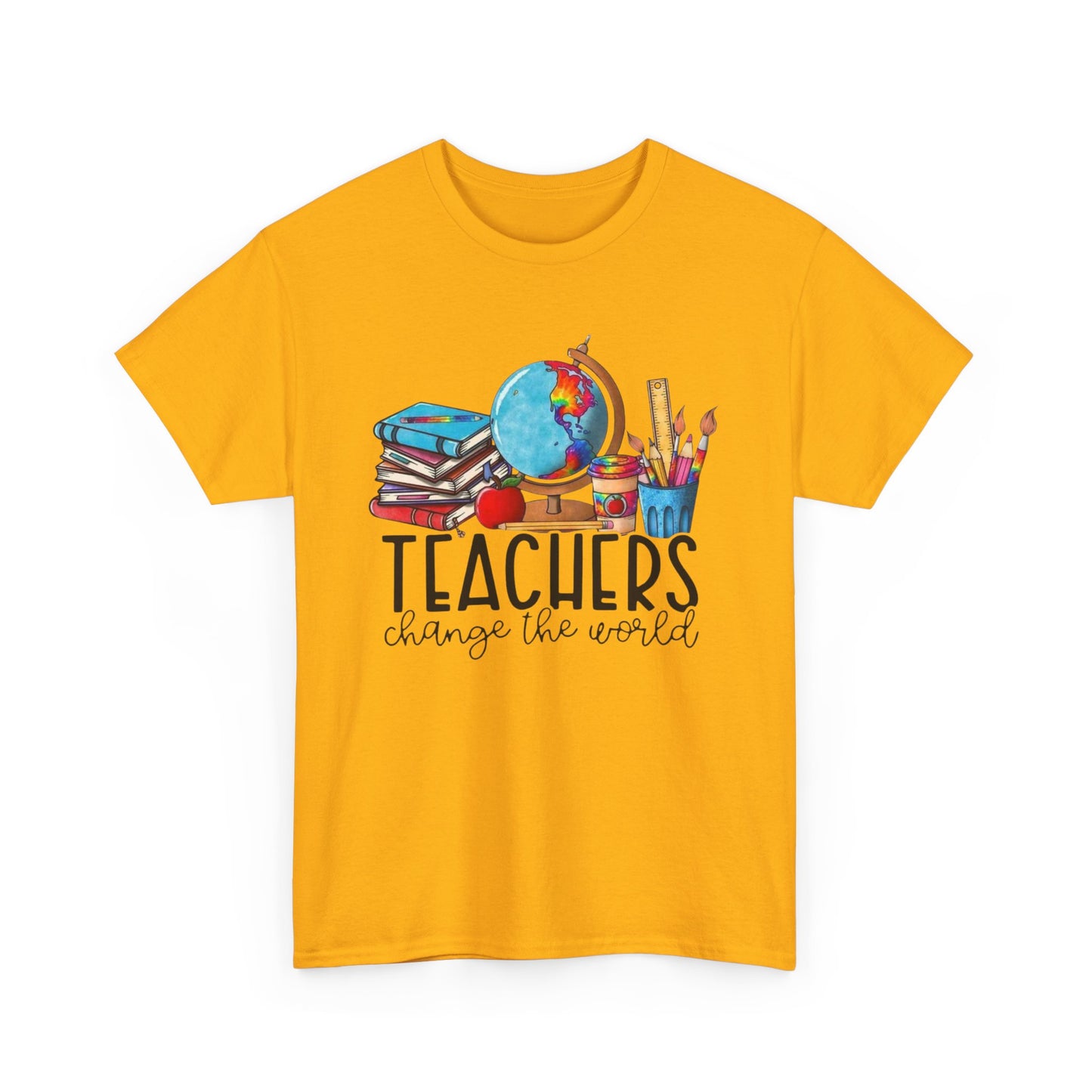 Teachers Change the World Tee - Unisex Cotton Shirt, Gift for Teachers, School Spirit, Back to School, Appreciation