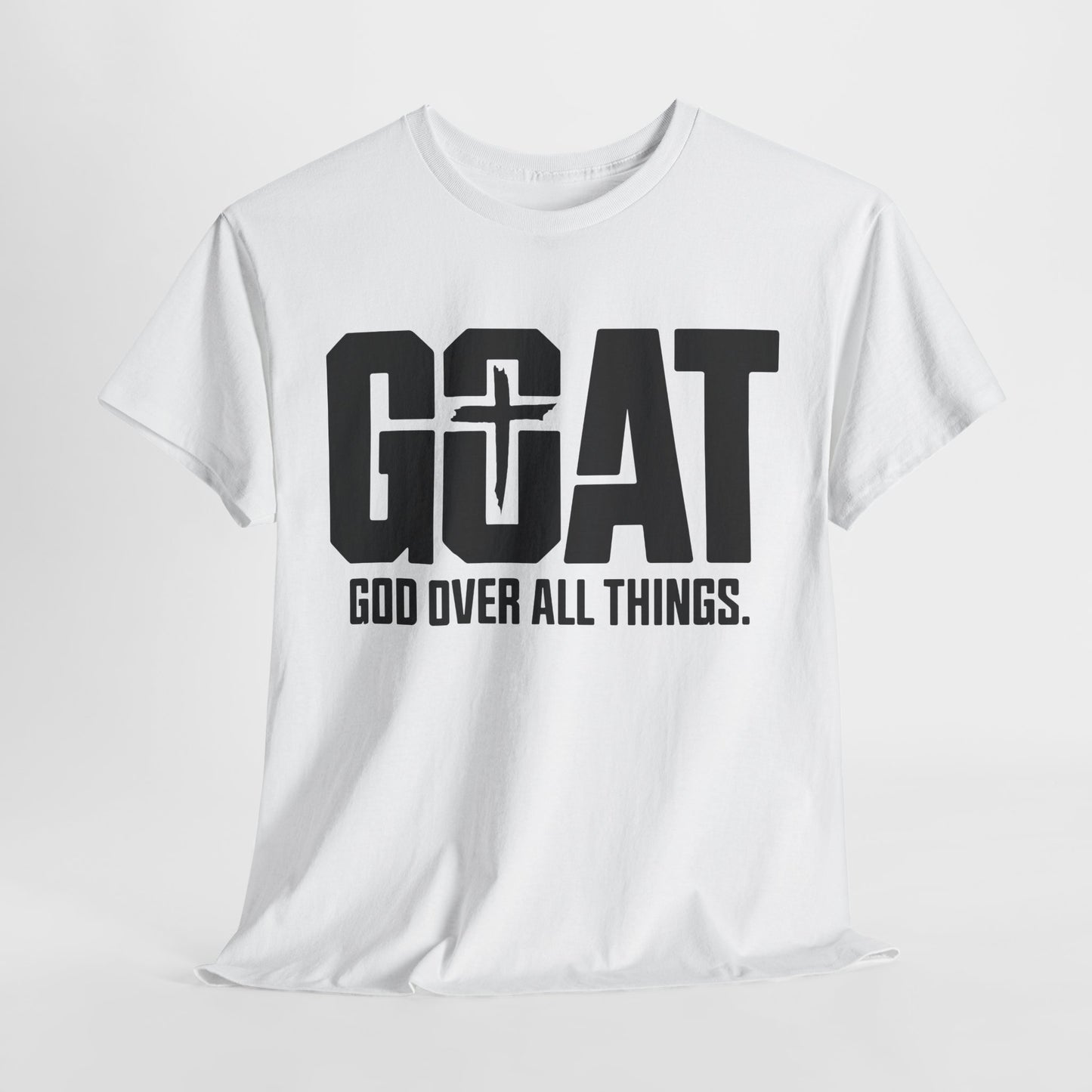 Unisex Heavy Cotton Tee - GOAT God Over All Things | Inspirational T-Shirt, Christian Apparel, Gift for Him/Her, Everyday Wear, Faith [...]