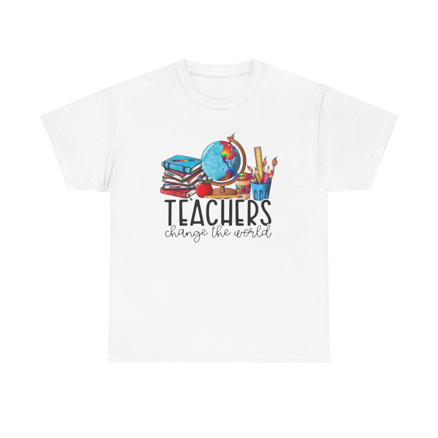 Teachers Change the World Tee - Unisex Cotton Shirt, Gift for Teachers, School Spirit, Back to School, Appreciation