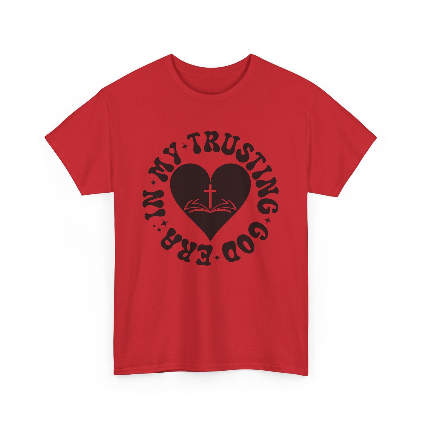 Faith-Inspired Unisex Heavy Cotton Tee | Trust in God T-Shirt, Spiritual Apparel, Christian Gift, Casual Wear, Inspirational Tee