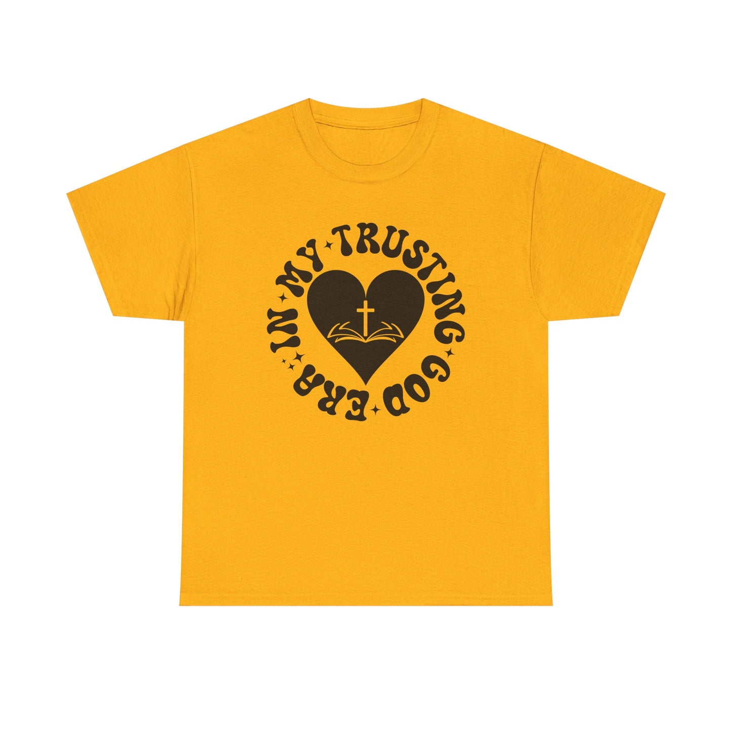 Faith-Inspired Unisex Heavy Cotton Tee | Trust in God T-Shirt, Spiritual Apparel, Christian Gift, Casual Wear, Inspirational Tee