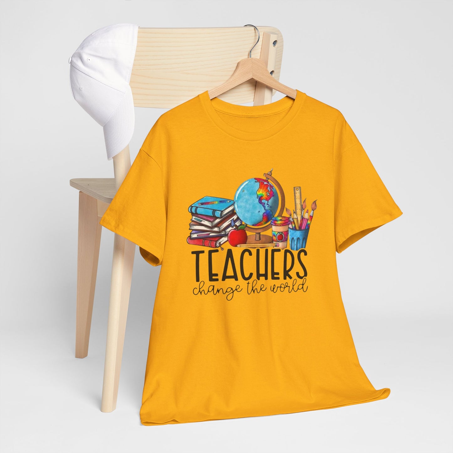 Teachers Change the World Tee - Unisex Cotton Shirt, Gift for Teachers, School Spirit, Back to School, Appreciation
