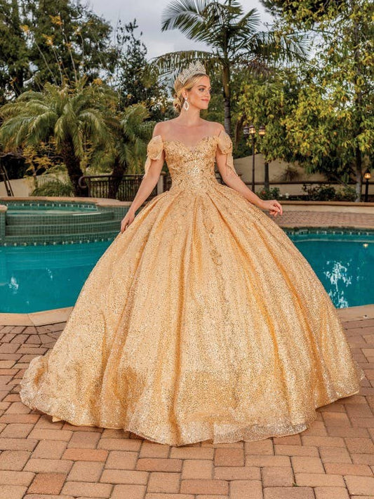 Sparkling Tulle Overlay Quinceanera Dress