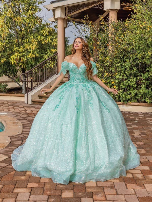 Sparkling Tulle Overlay Quinceanera Dress