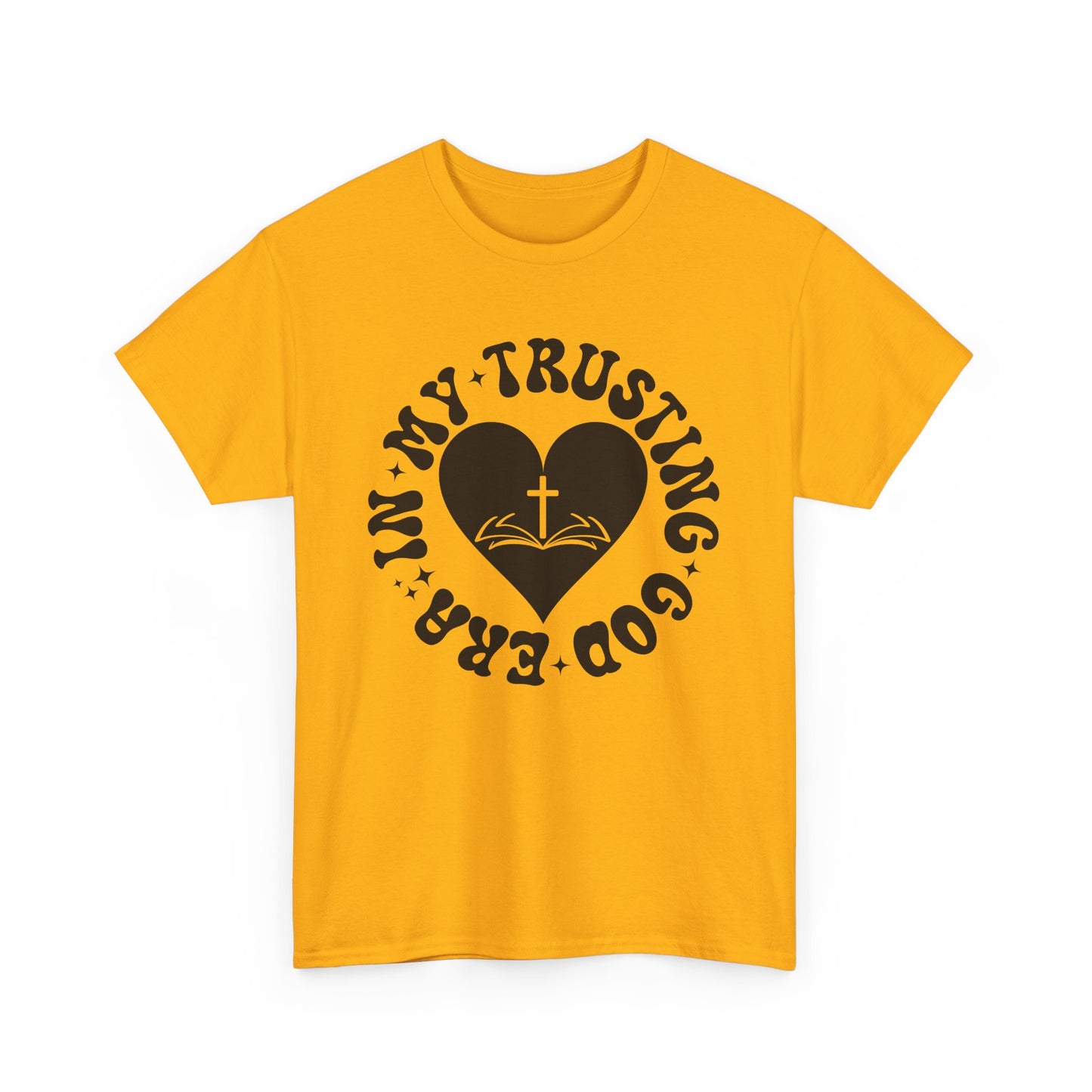 Faith-Inspired Unisex Heavy Cotton Tee | Trust in God T-Shirt, Spiritual Apparel, Christian Gift, Casual Wear, Inspirational Tee