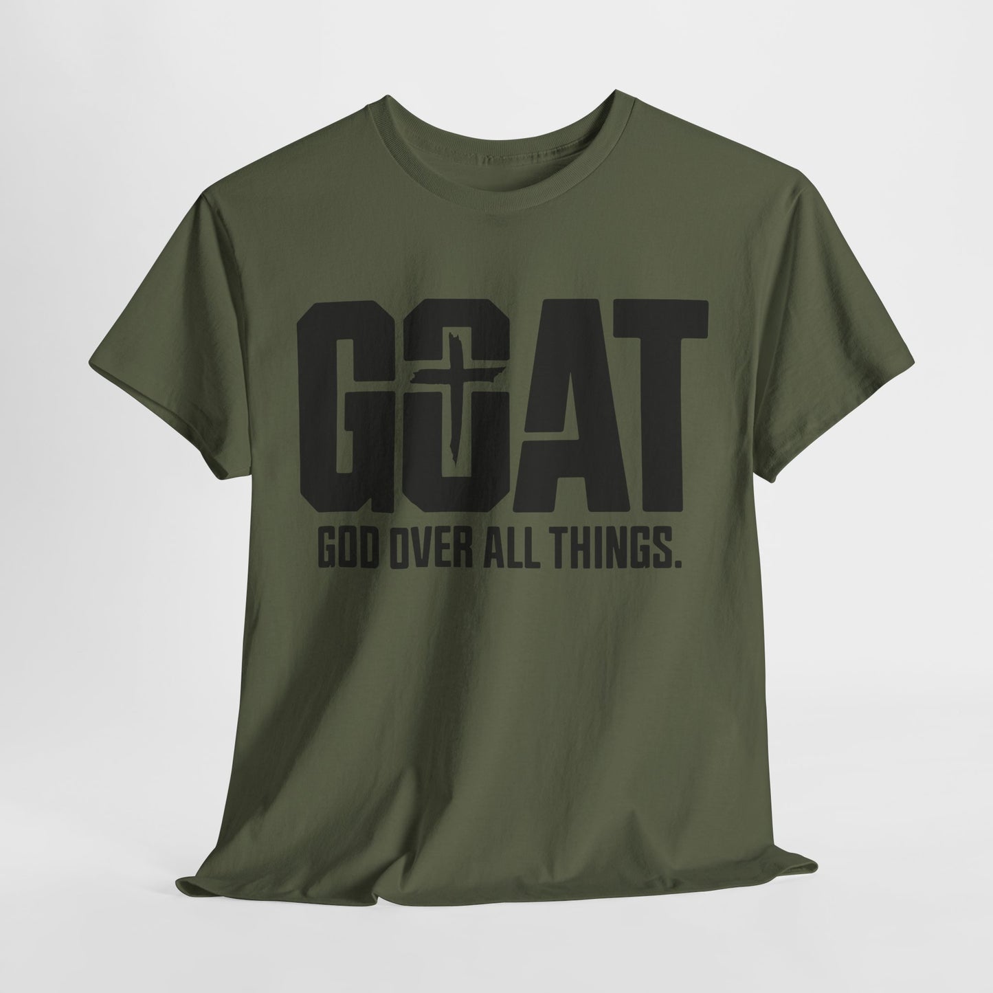 Unisex Heavy Cotton Tee - GOAT God Over All Things | Inspirational T-Shirt, Christian Apparel, Gift for Him/Her, Everyday Wear, Faith [...]