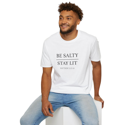 Unisex Softstyle T-Shirt with Inspirational Quote -  Inspirational Gift for Friends, Casual Outfit, Everyday Wear, Matthew 5:13-14